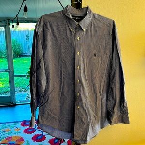 L/S button down dress shirt by Ralph Lauren. YARMOUTH fit. 16 1/2 35 sleeves.